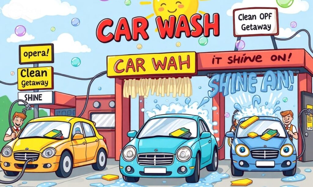 Witty Car Wash Puns for Social Media Posts