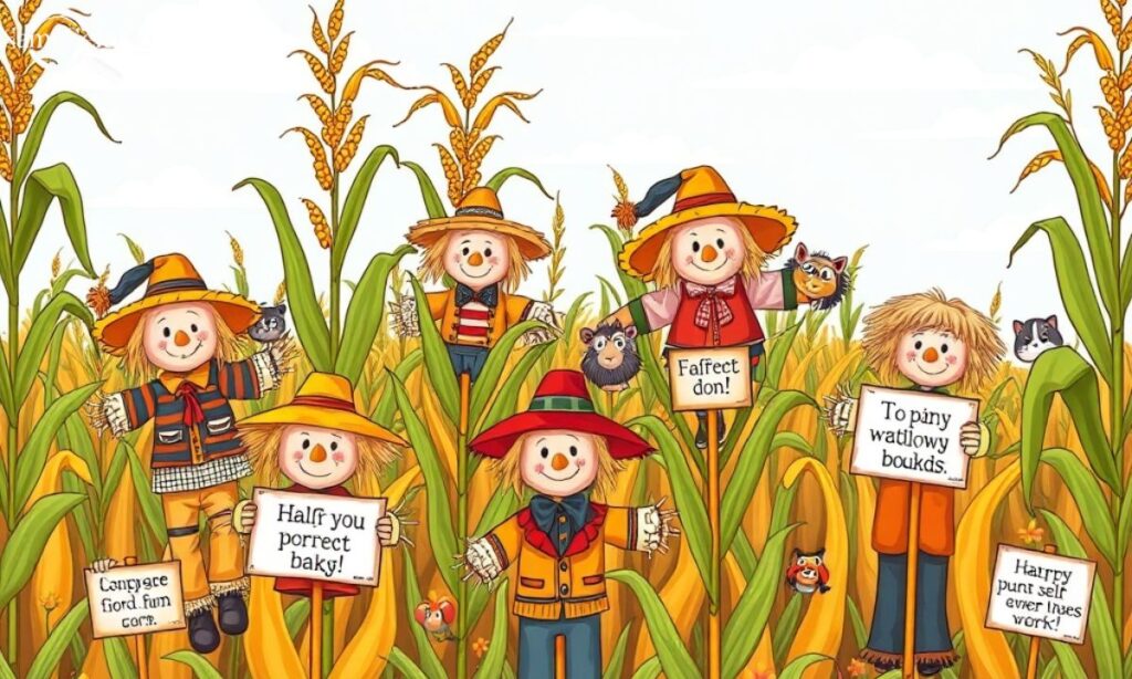 Cornfield Scarecrow Puns