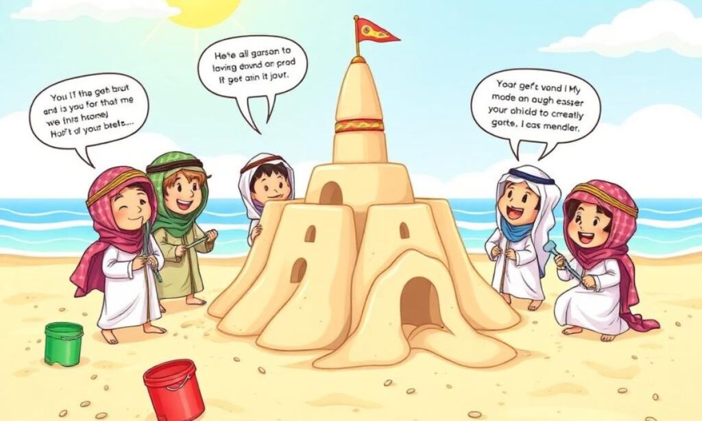 Sandcastle of Smiles: Building Up with Arab Jokes