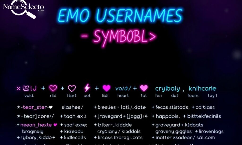Emo Usernames with Symbols