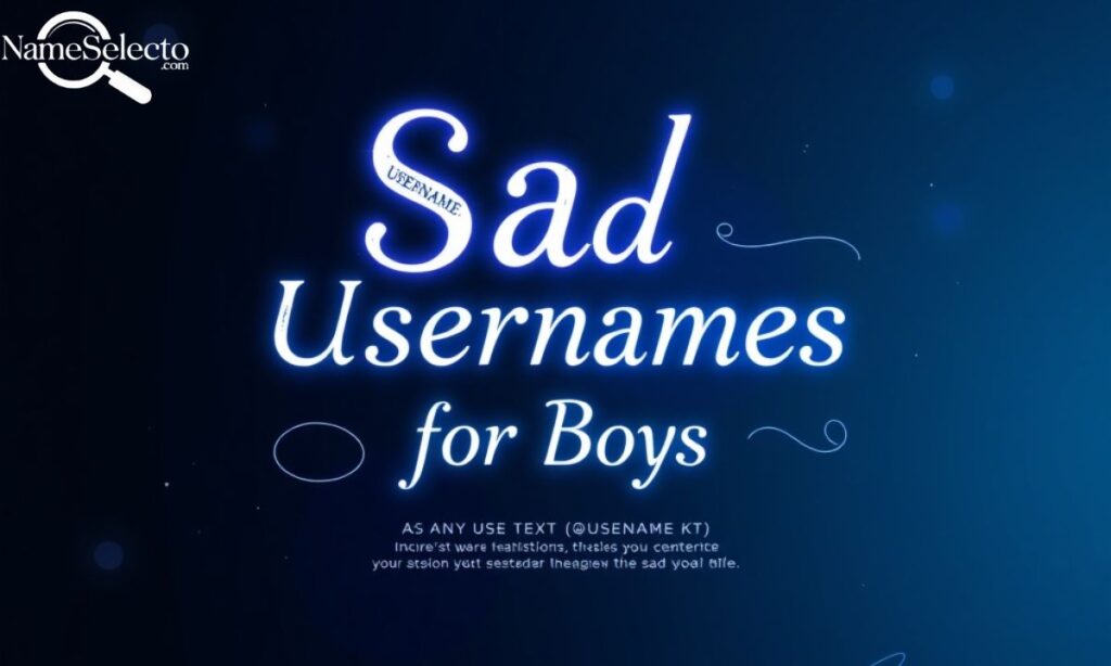 Sad Usernames for Boys