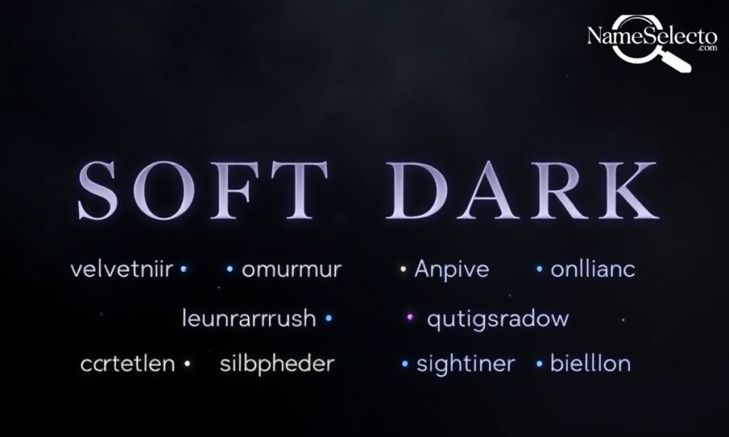 Soft Dark Aesthetic Usernames