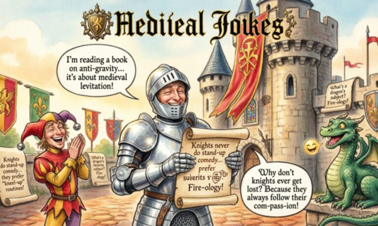 250+ Medieval Jokes One-Liners Quick Knight Puns & Castle Laughs