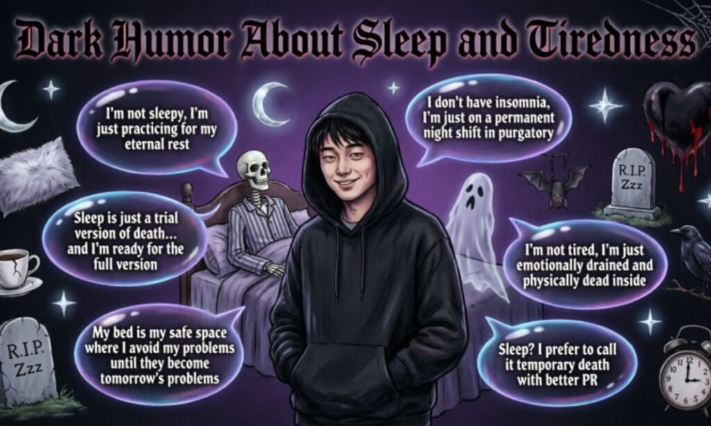 Dark Humor About Sleep and Tiredness