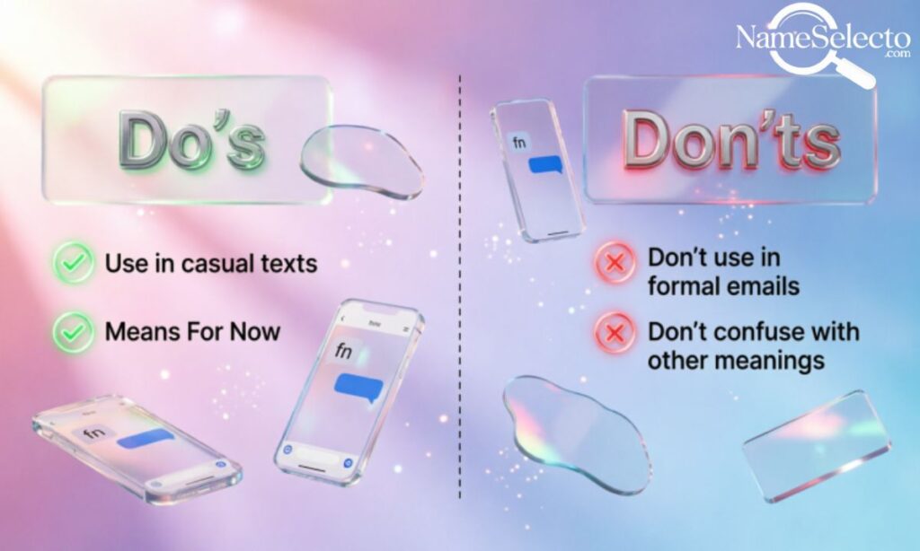 Do's and Don'ts When Using "fn"