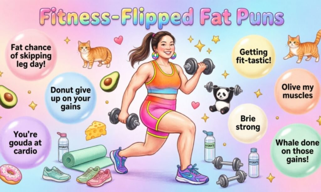 Fitness-Flipped Fat Puns