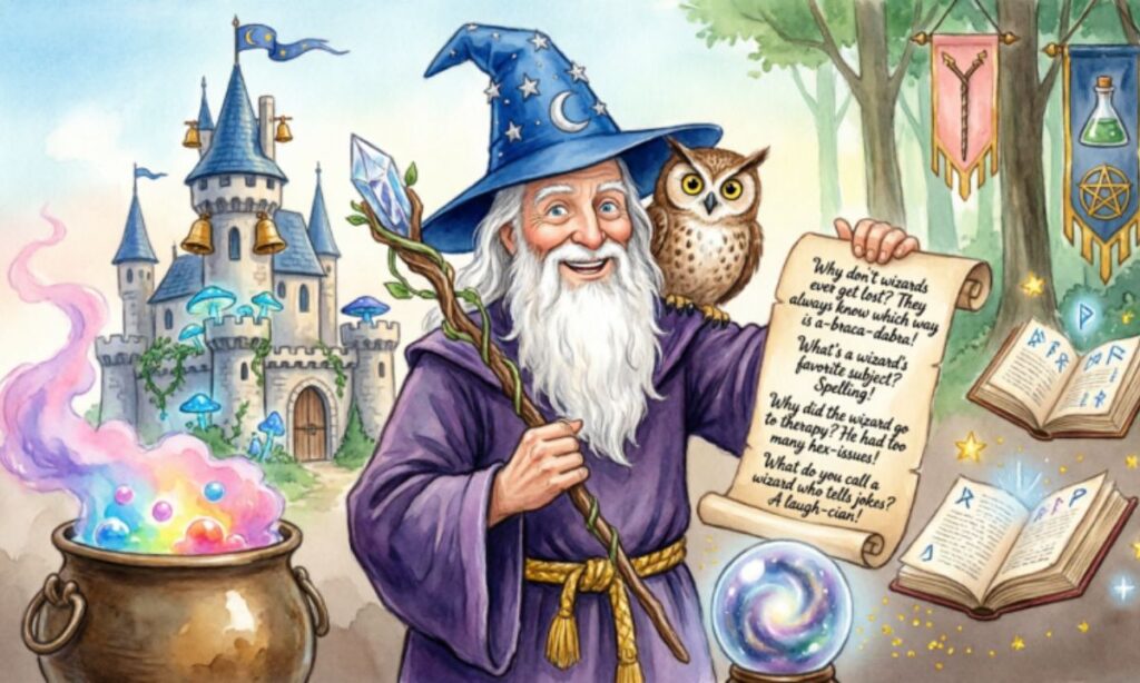Medieval Wizard and Magic Jokes